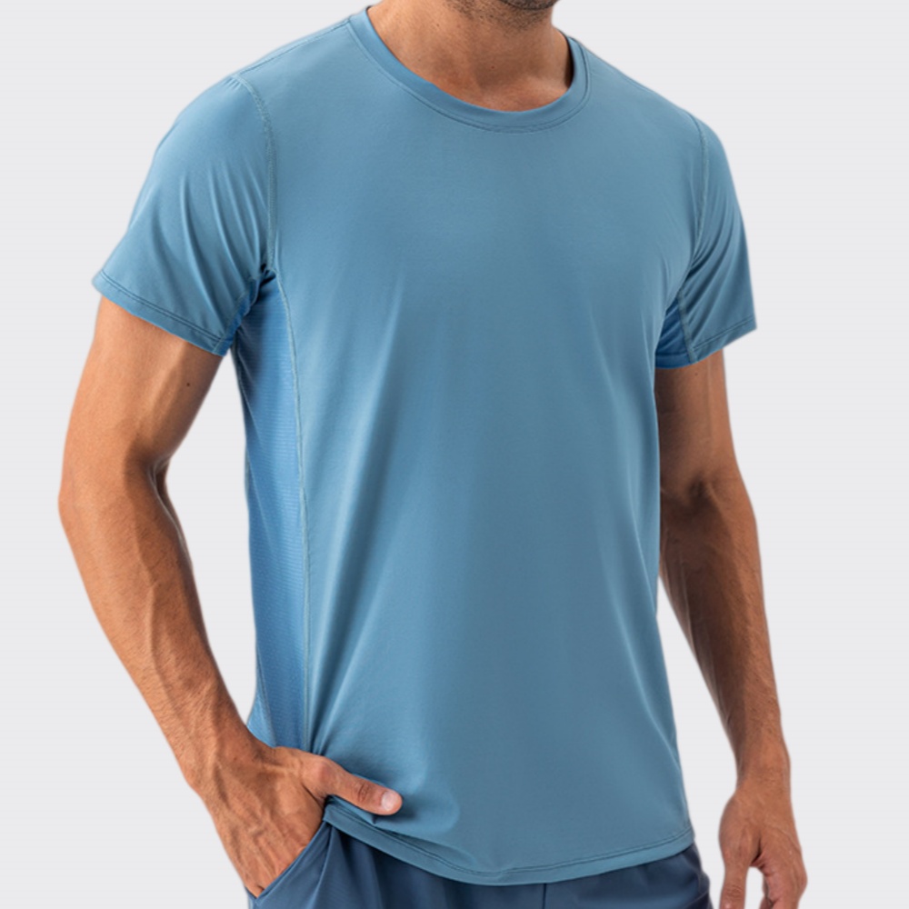 Sports Equipment Logos - 速乾性スポーツ Tシャツ半袖メンズジムフィットネストレーニングトップス Tシャツ男性ランニングワークアウトスウェットシャツフィットネス服