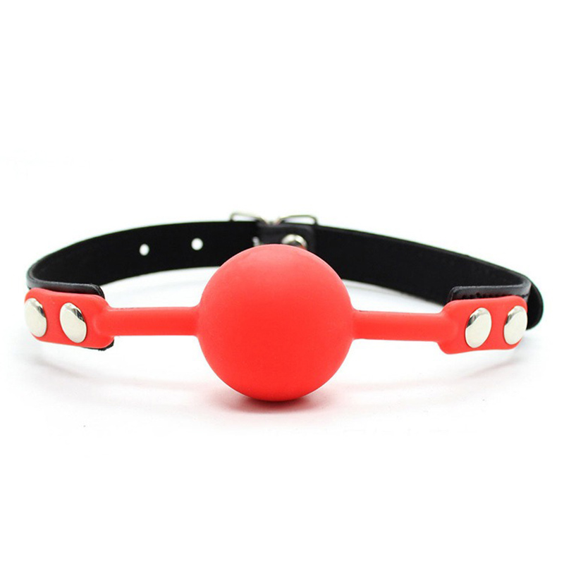 Bocce Ball Set - PUレザーバンドシリコンボール口腔固定セックストイカップル向けアダルトゲーム口枷口詰めBDSMボンデージ