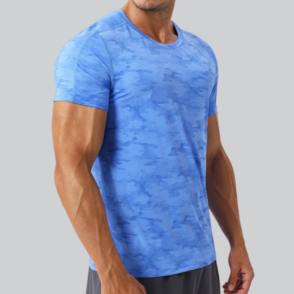 Sports Equipment Logos - メンズラウンドネック Tシャツ スポーツウェア 夏 ランニング 伸縮性のある半袖