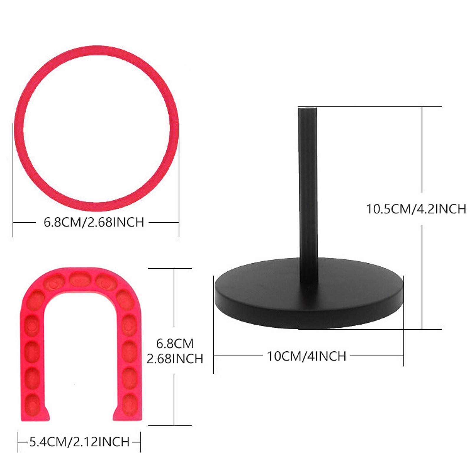 Horseshoe Game Set - 屋外と屋内ゲーム用の馬蹄型ゲームセット、ジャンボリングトス、ポータブルファミリープレイ、庭やビーチ旅行に最適