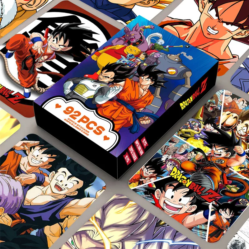 Bocce Ball Set - ドラゴンボール 92枚入り 小型カード アニメ周辺グッズ 両面レーザーカードボックス、フォトカード、グリーティングカード、ブックマーク