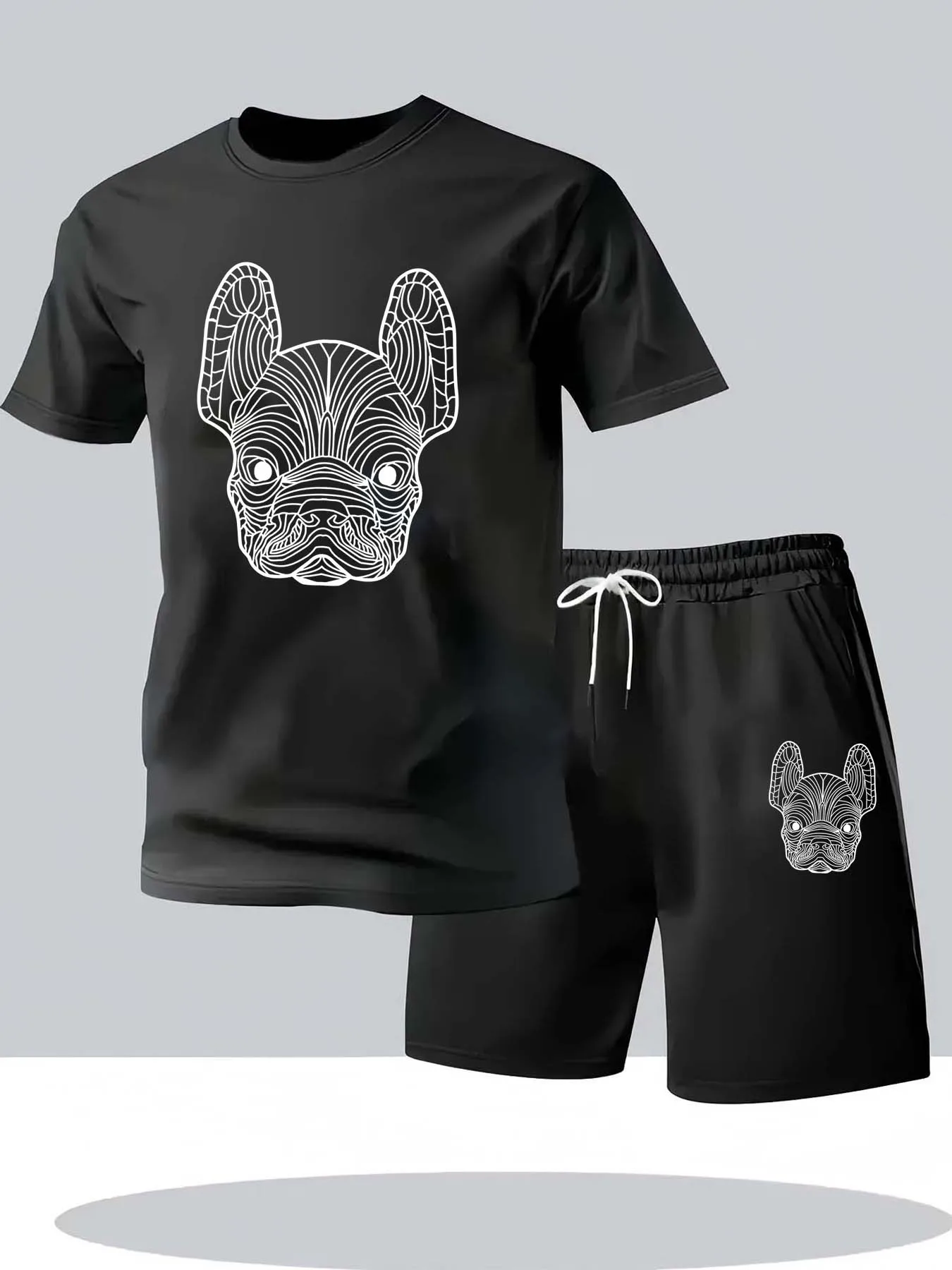 Sports Equipment Set - 夏のメンズ速乾カジュアル半袖Tシャツとショートパンツセットシティストリートファッションランニングスポーツ2ピーススーツ