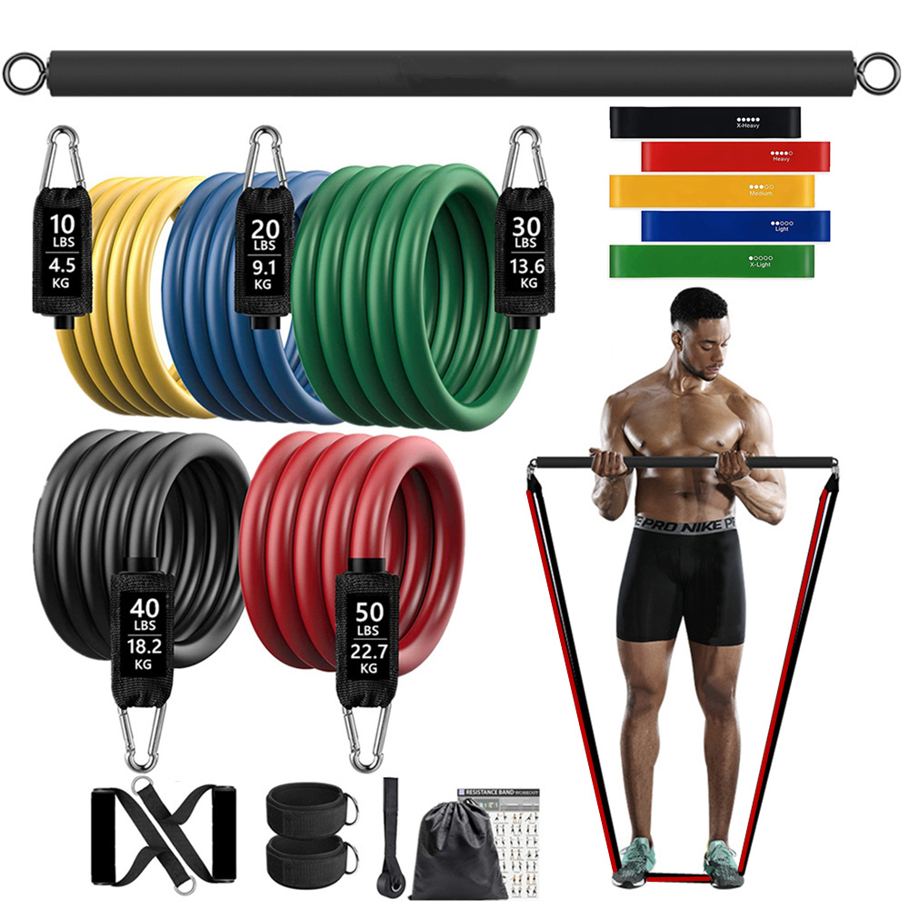 Sports Equipment Names - 150ポンド フィットネス戦利品抵抗弾性バンドワークアウト トレーニング用 ホームエクササイズ スポーツジム ダンベルハーネスセット