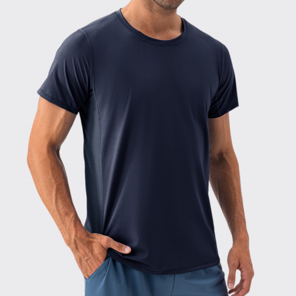速乾性スポーツ Tシャツ半袖メンズジムフィットネストレーニン - Sports Equipment Logos のレビューと価格