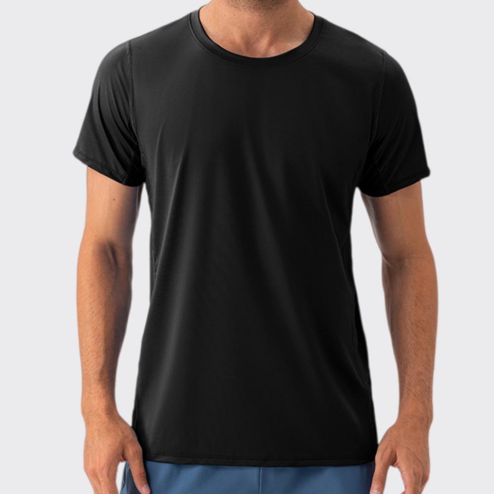 速乾性スポーツ Tシャツ半袖メンズジムフィットネストレーニン - Sports Equipment Logos のレビューと価格