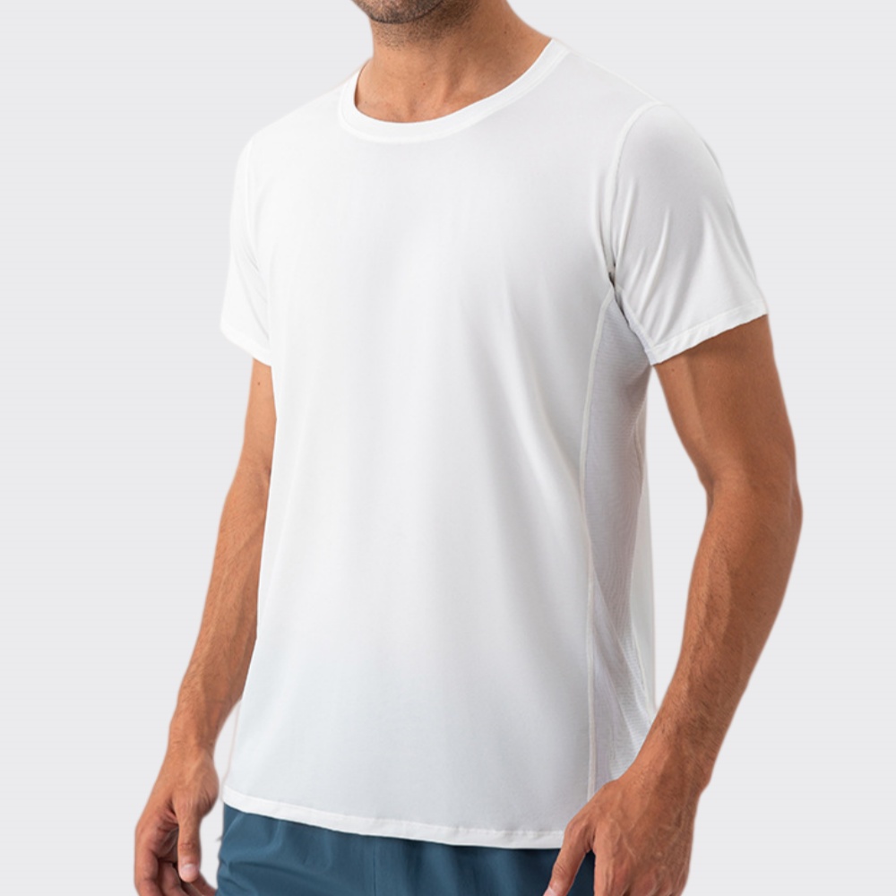 速乾性スポーツ Tシャツ半袖メンズジムフィットネストレーニン - Sports Equipment Logos のレビューと価格
