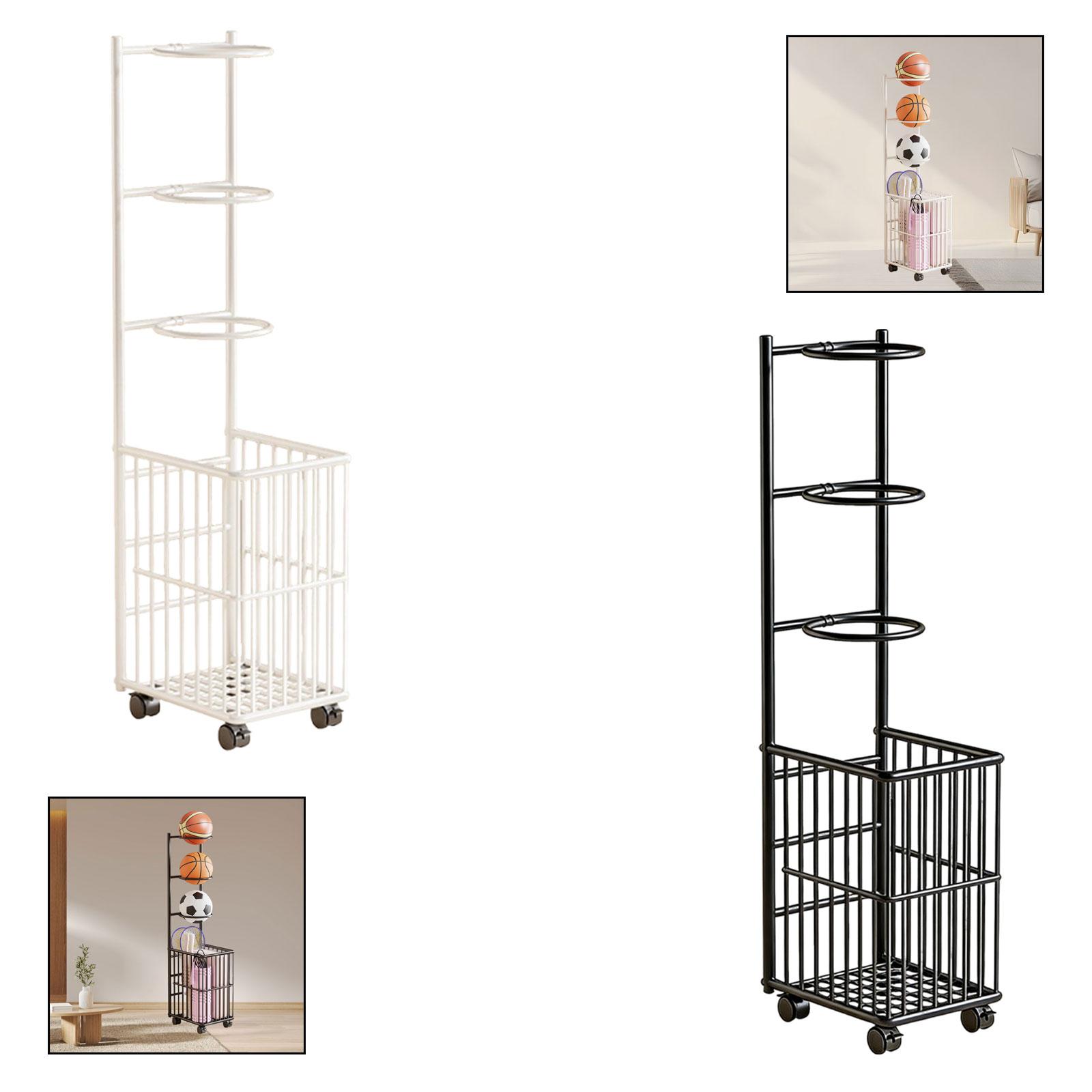 ローリングスポーツ用品オーガナイザー、鉄製ヨガマット収納ラッ - Sports Equipment Trolley のレビューと価格