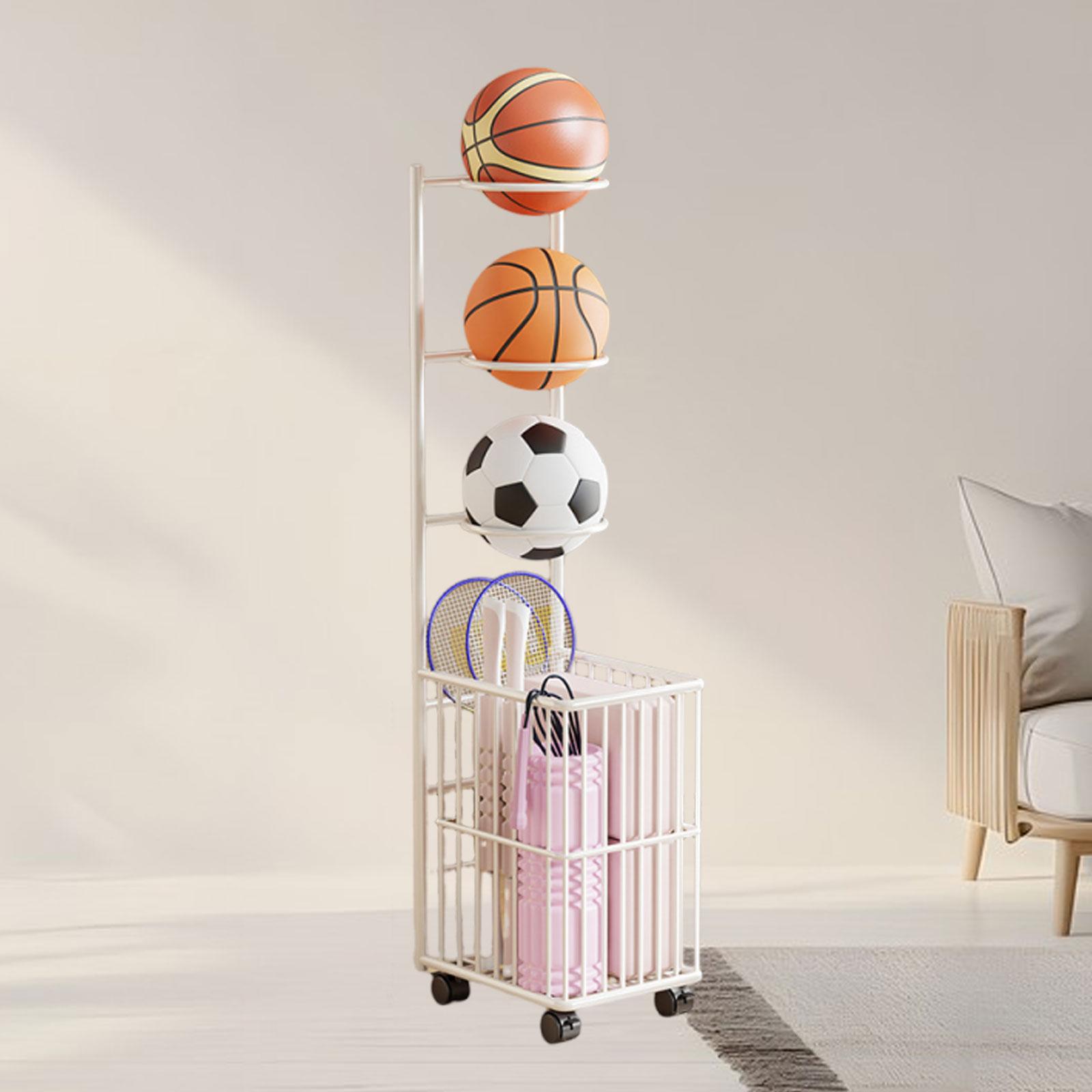 ローリングスポーツ用品オーガナイザー、鉄製ヨガマット収納ラッ - Sports Equipment Trolley のレビューと価格