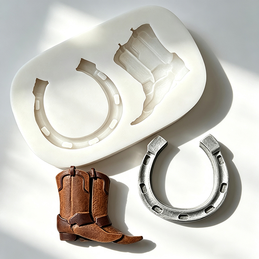 カウボーイブーツ馬蹄シリコンシュガークラフトモールドチョコレ - Horseshoe Game Set のレビューと価格