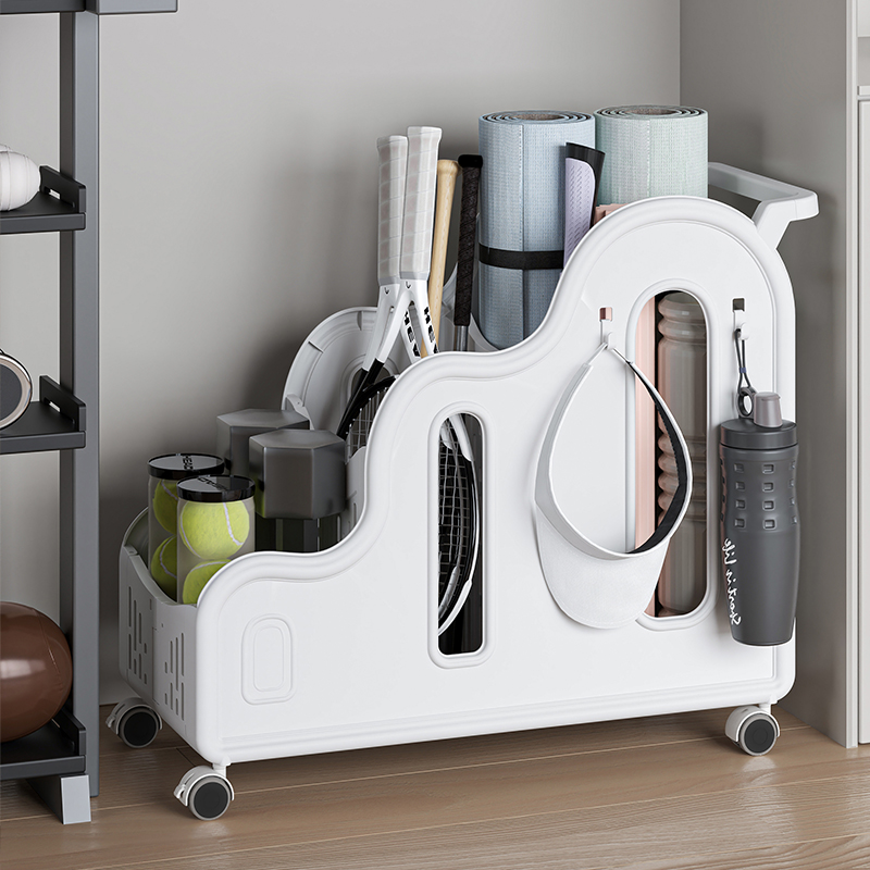 収納ラック 移動式ヨガマット ホームフィットネス スポーツ用 - Sports Equipment Trolley のレビューと価格