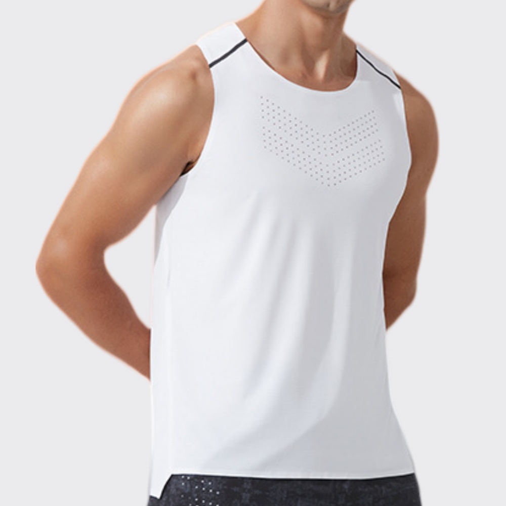 男性ジムベスト速乾性ランニングワークアウトノースリーブシャツ - Sports Equipment Logos のレビューと価格
