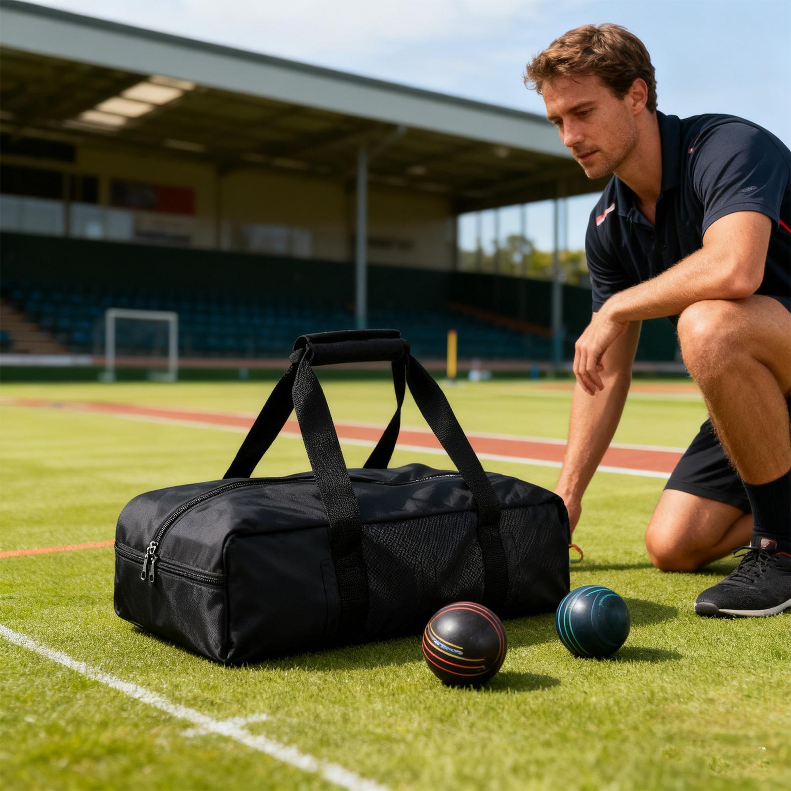 ボールバッグ 8コンパートメント 防水トート 快適なボッチボ - Bocce Ball Set のレビューと価格