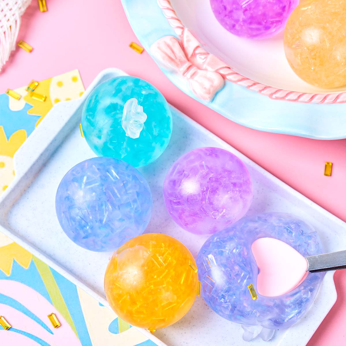 6個入り 透明ソフトTPR空ボールスキン DIY手作りバブル - Bocce Ball Set のレビューと価格