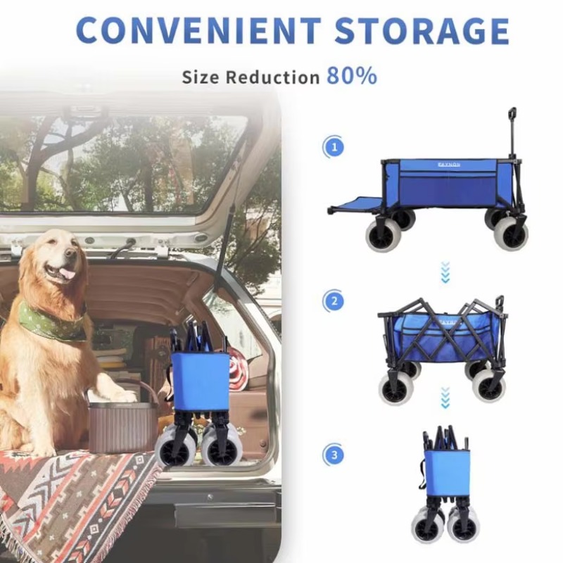 YTUIN OEM拡張大型スポーツワゴンカート折りたたみ式ビ - Sports Equipment Trolley のレビューと価格