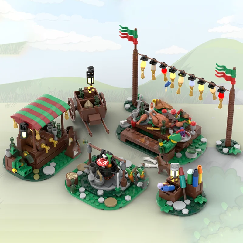 MOC ブロックおもちゃ 500 個のフェスティバルキットは - Horseshoe Game Set のレビューと価格
