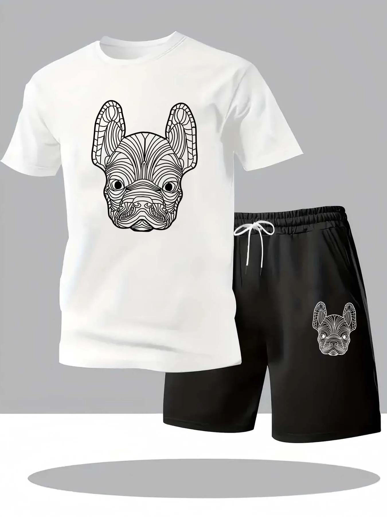 夏のメンズ速乾カジュアル半袖Tシャツとショートパンツセットシ - Sports Equipment Set のレビューと価格