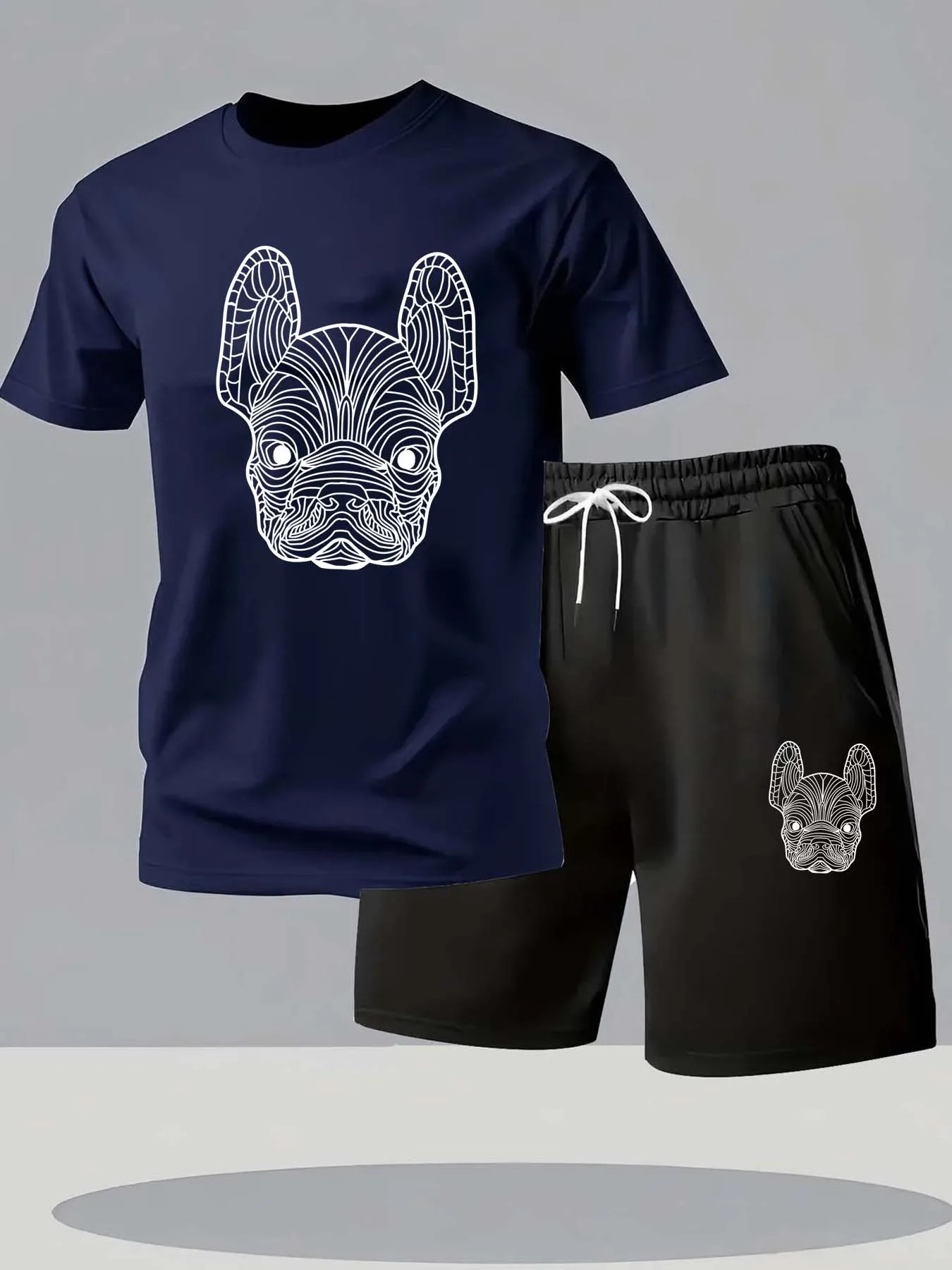 夏のメンズ速乾カジュアル半袖Tシャツとショートパンツセットシ - Sports Equipment Set のレビューと価格