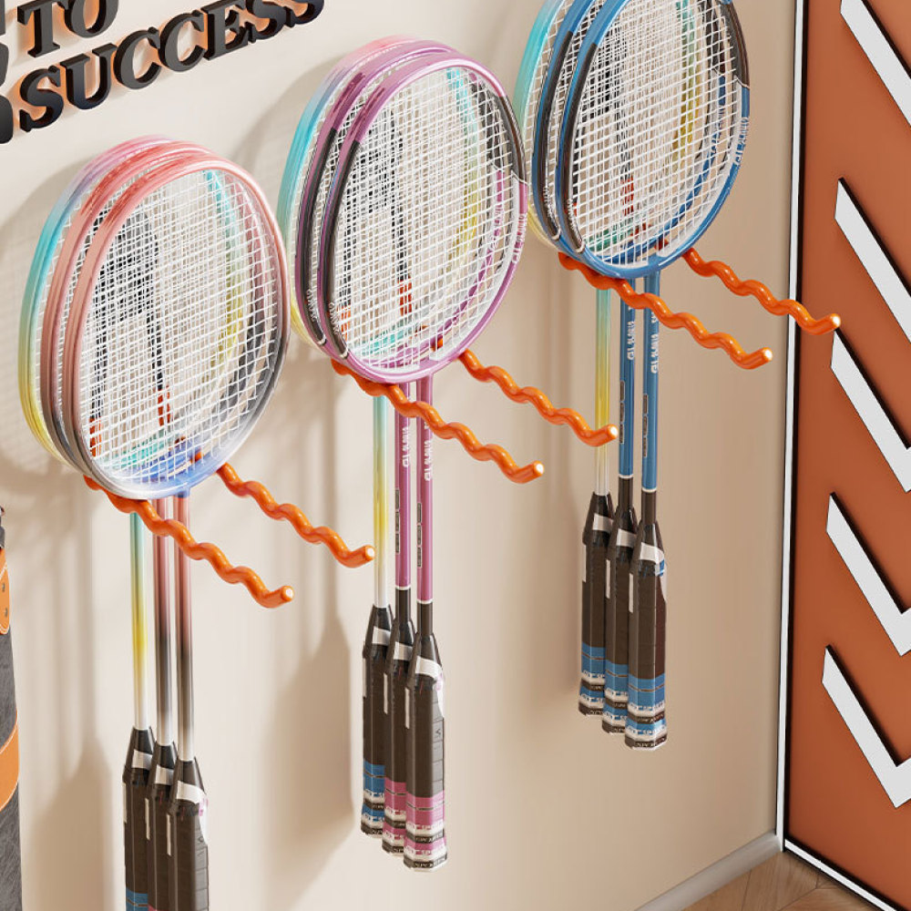 高品質テニスラケット壁掛けホルダー バドミントンラケット収納 - Sports Equipment Manager のレビューと価格