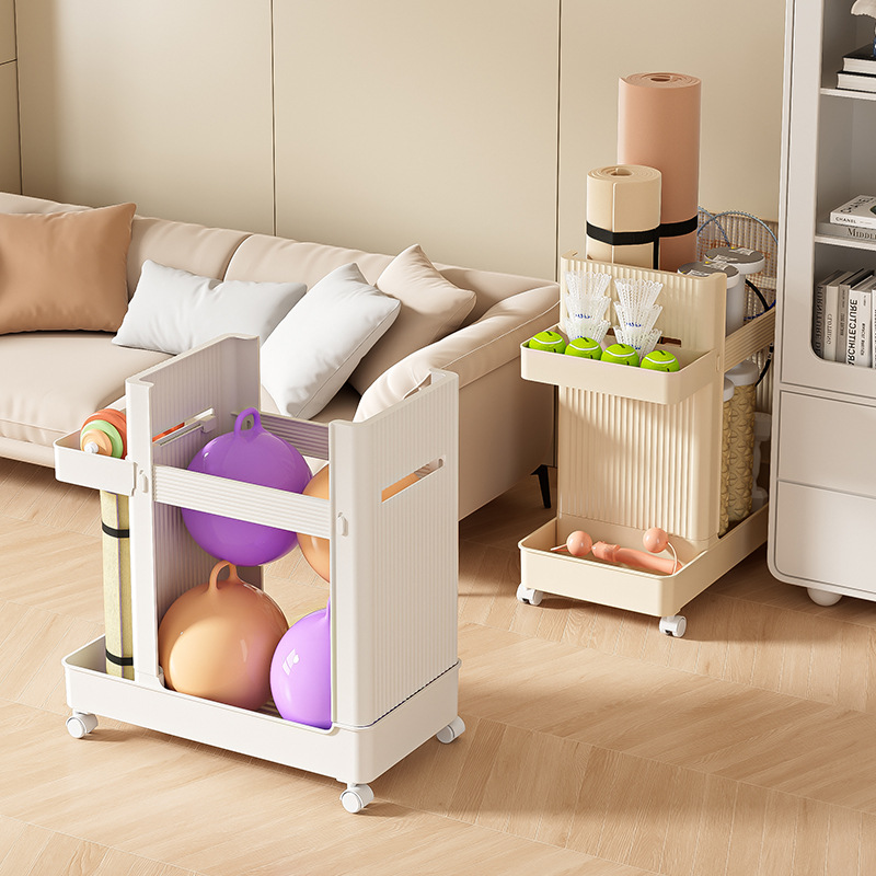 スポーツ用品収納ラック ヨガマット収納バスケット キャスター - Sports Equipment Trolley のレビューと価格