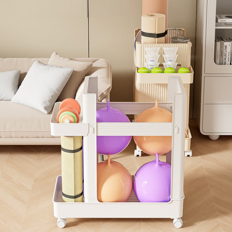 スポーツ用品収納ラック ヨガマット収納バスケット キャスター - Sports Equipment Trolley のレビューと価格