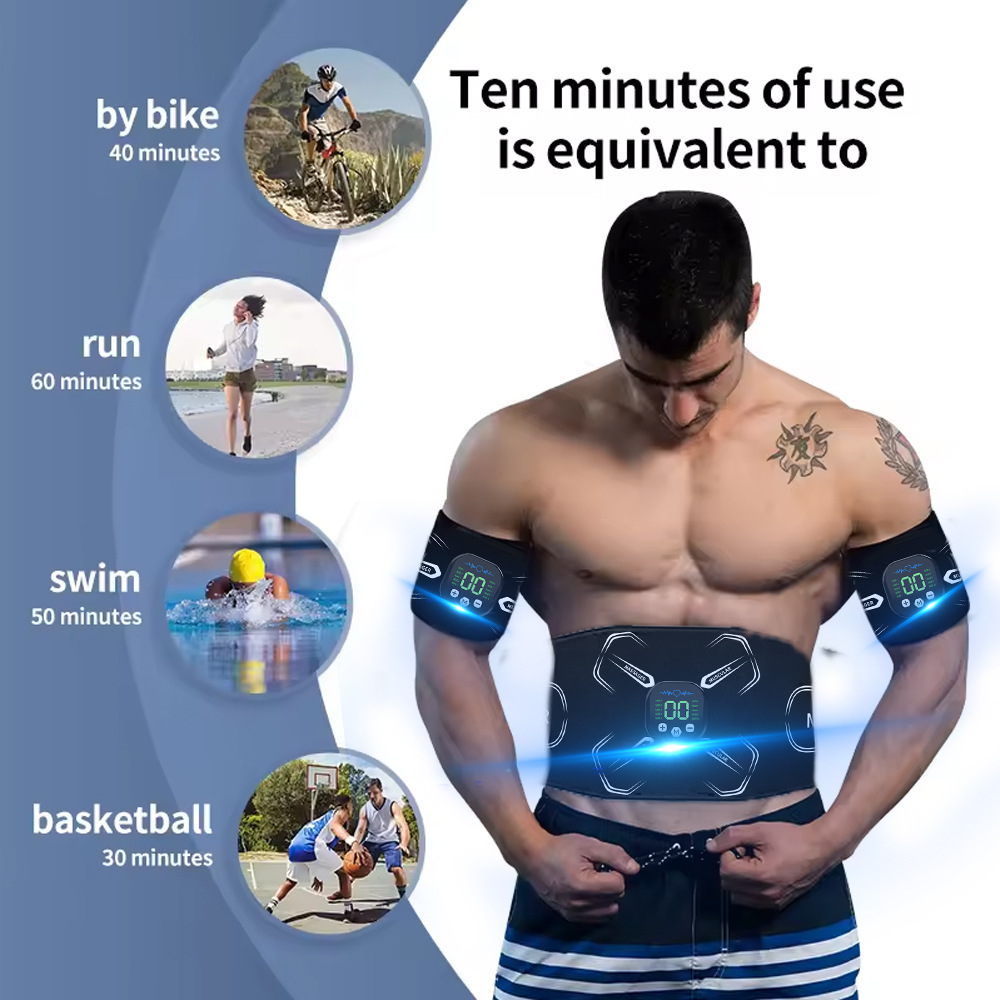 EMS 筋肉刺激装置腹部トレーナー腹筋トナー腕腹脚エクササイ - Sports Equipment Names のレビューと価格